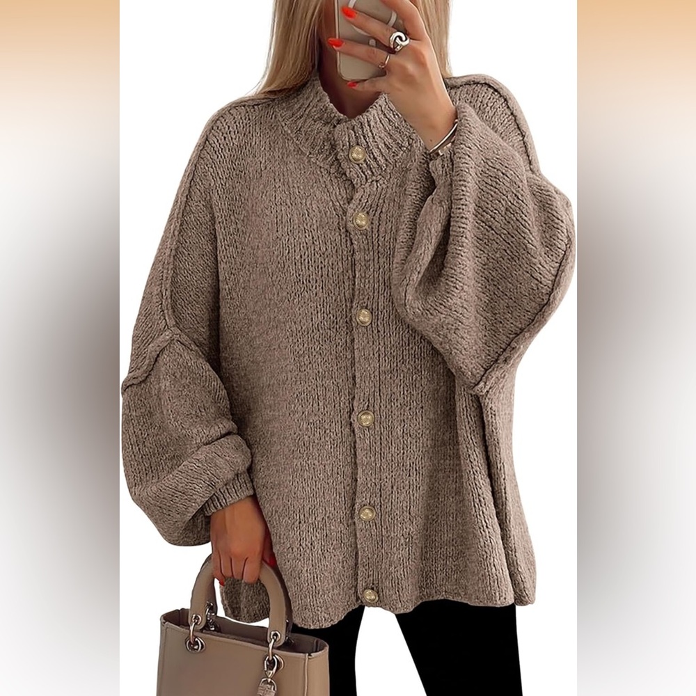 Cute Khaki Cardigan